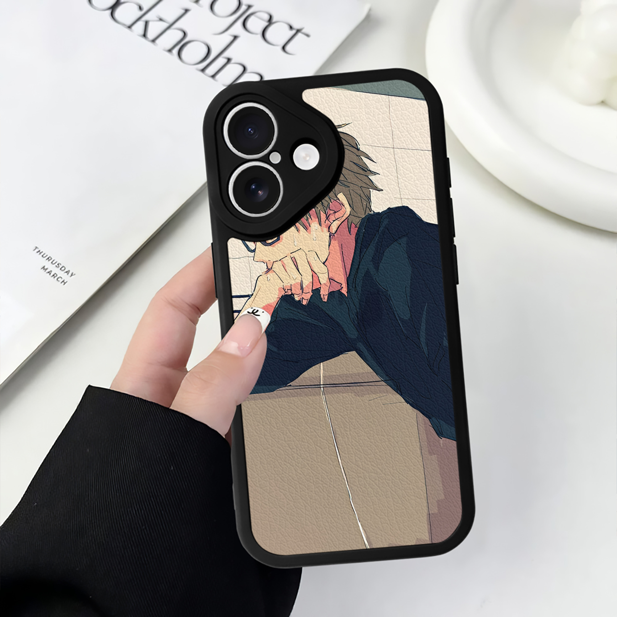 （画像用） ハイキュー!! Haikyu!! 【iPhone 16シリーズ対応】シリコンスマホケース（レザー調） 材質：シリコン